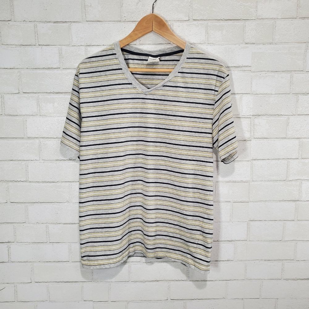 Royal Class stripe v-neck tee